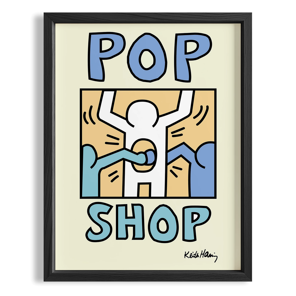 Pop Shop - Keith Haring Ahşap Duvar Tablosu