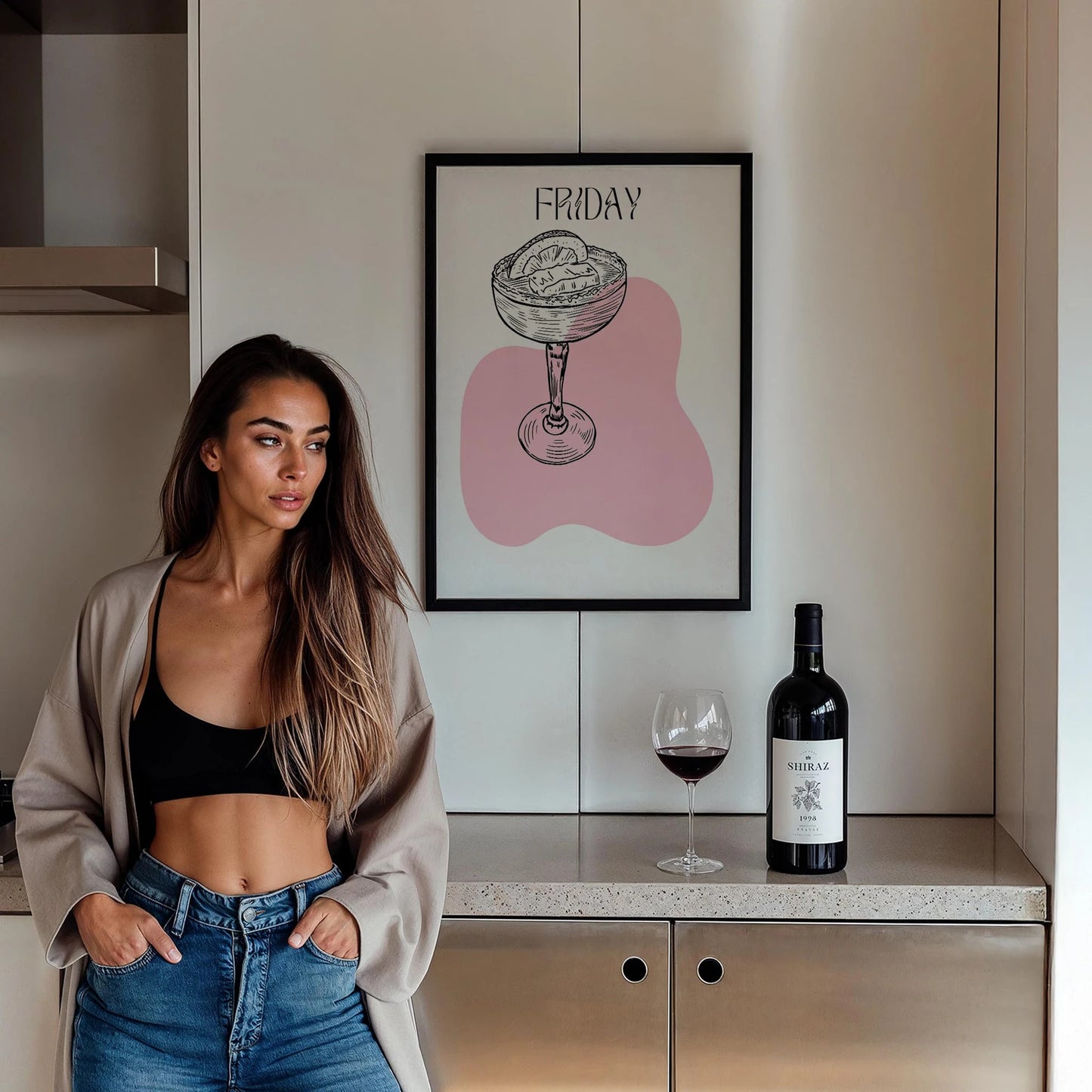 Cuma Günü Weekend Drinks Kokteyl Mutfak Duvar Tablosu