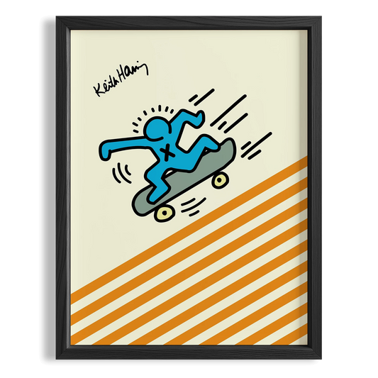 Kaykaycı - Keith Haring Ahşap Duvar Tablosu