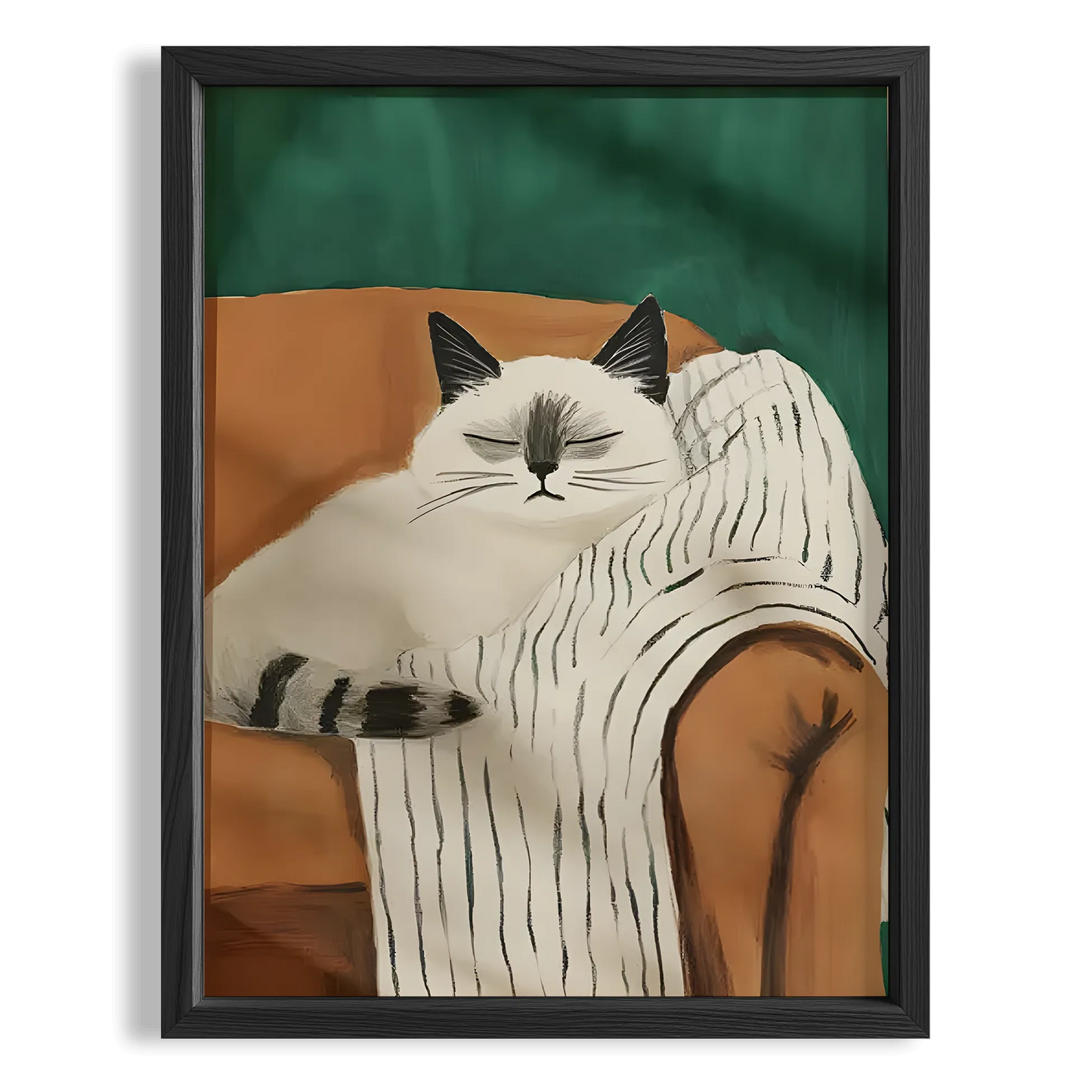 Kedi & Battaniye I - Krem Koltuk