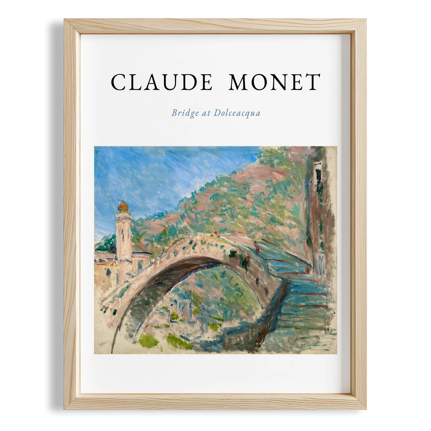 Köprü Manzarası - Claude Monet Ahşap Duvar Tablosu