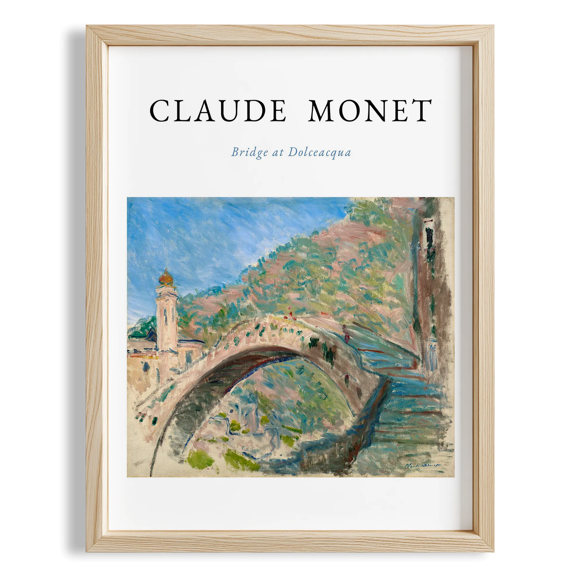 Köprü Manzarası - Claude Monet Ahşap Duvar Tablosu