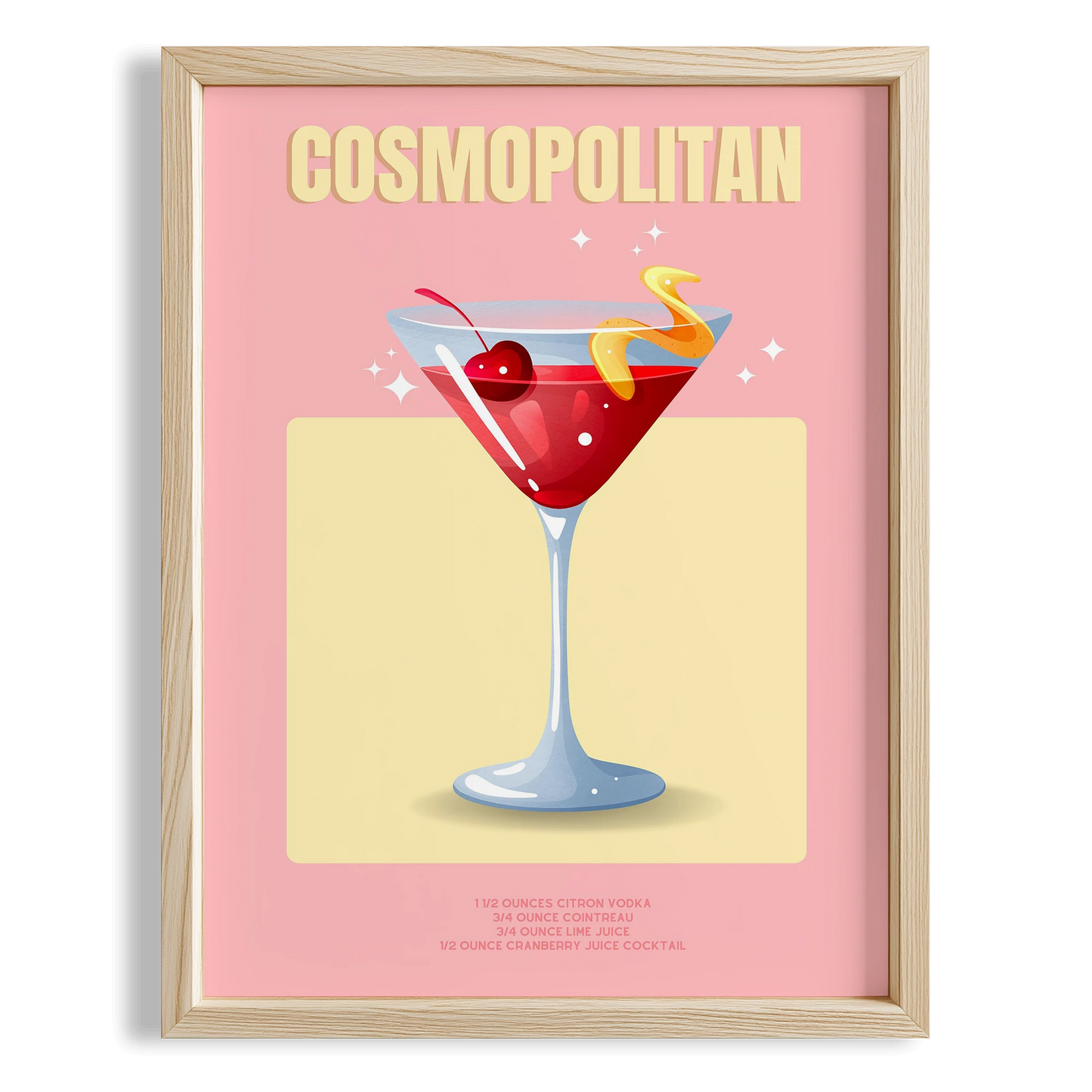 Cosmopolitan Kokteyli Mutfak Duvar Tablosu