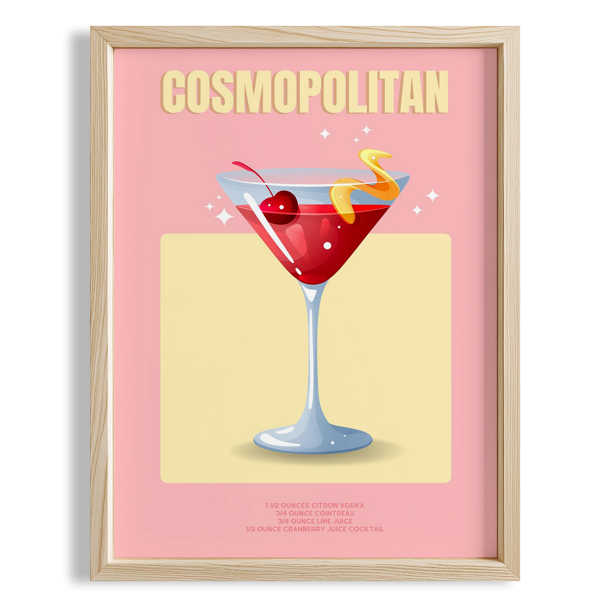 Cosmopolitan Kokteyli Mutfak Duvar Tablosu