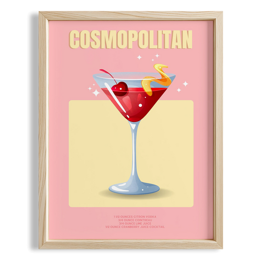 Cosmopolitan Kokteyli Mutfak Duvar Tablosu
