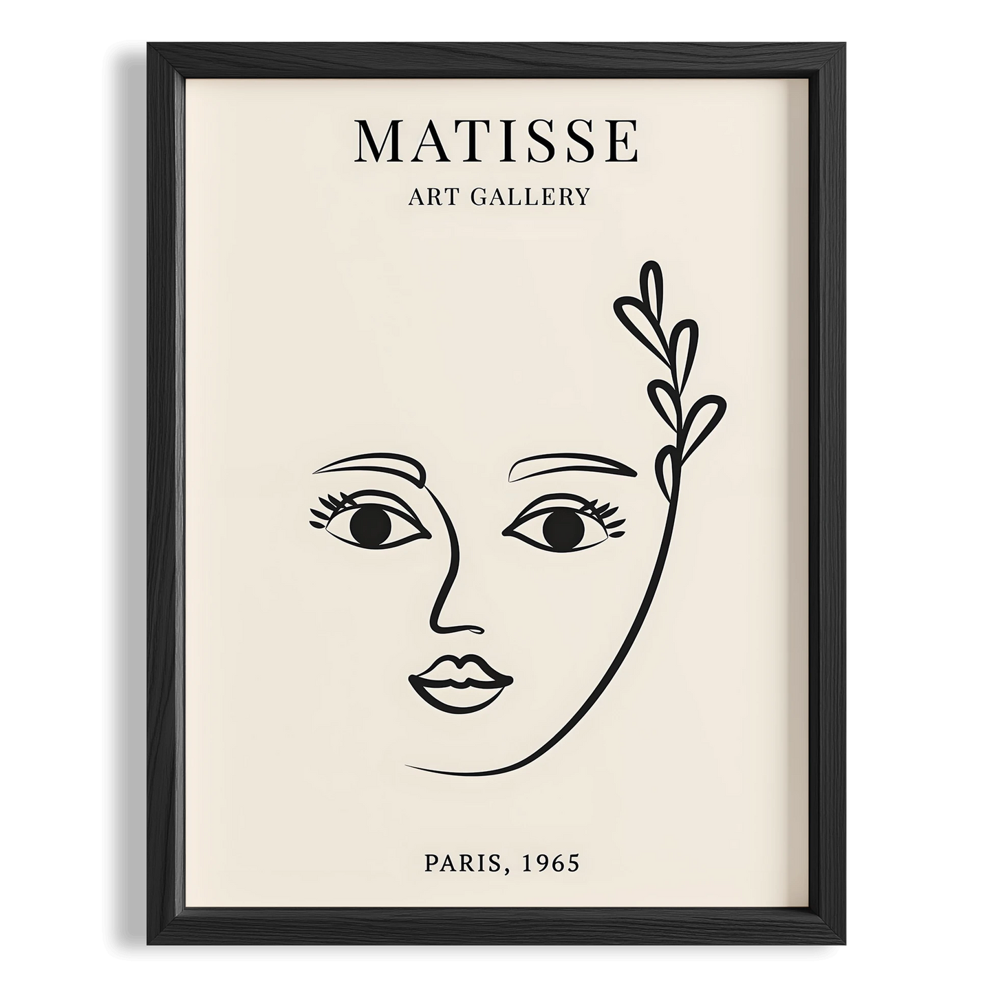 Matisse Kağıt Kesimleri Minimalist Çizgi Sanatı Estetik Kadın Portresi II Duvar Tablosu
