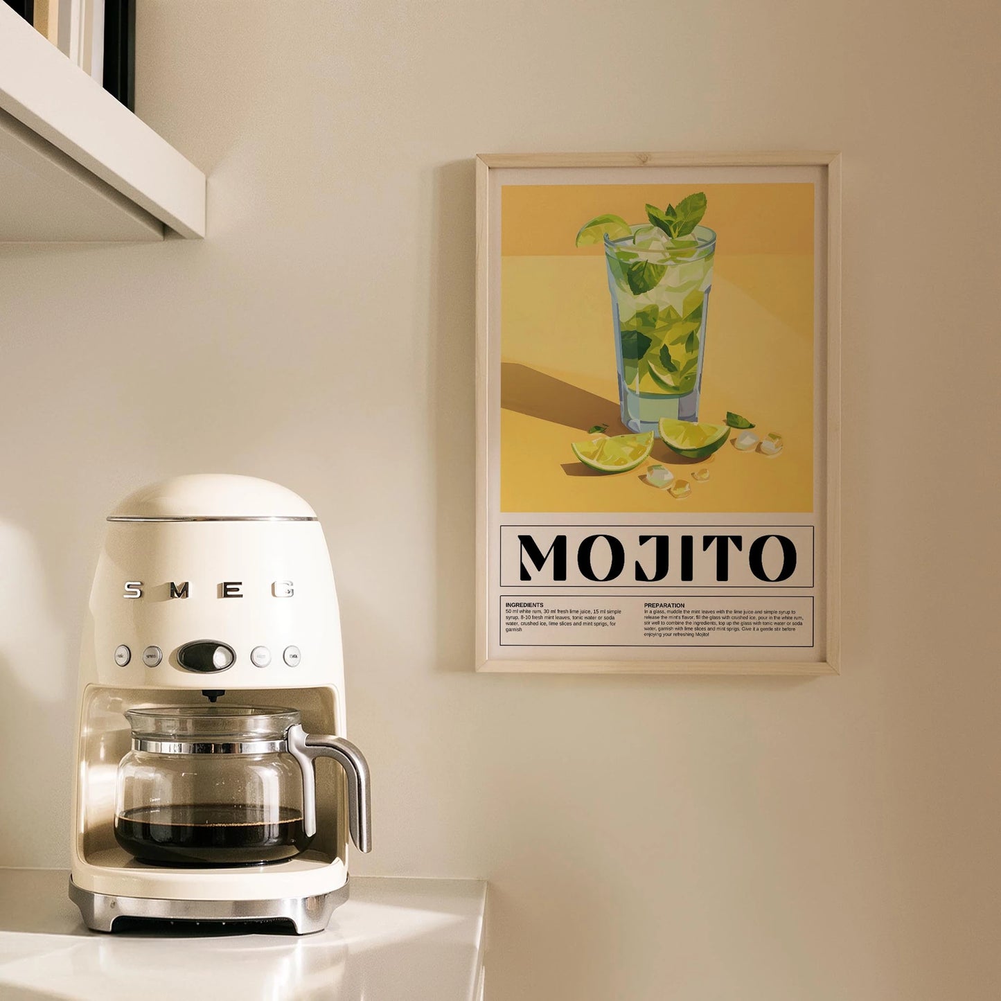 Mojito Kokteyl Tarifi Mutfak Duvar Tablosu