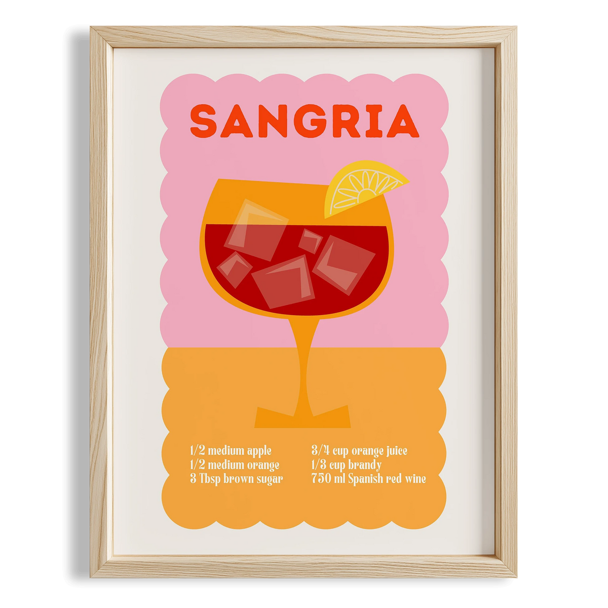Sangria Kokteyller Mutfak Duvar Tablosu