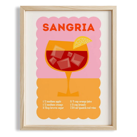 Sangria Kokteyller Mutfak Duvar Tablosu