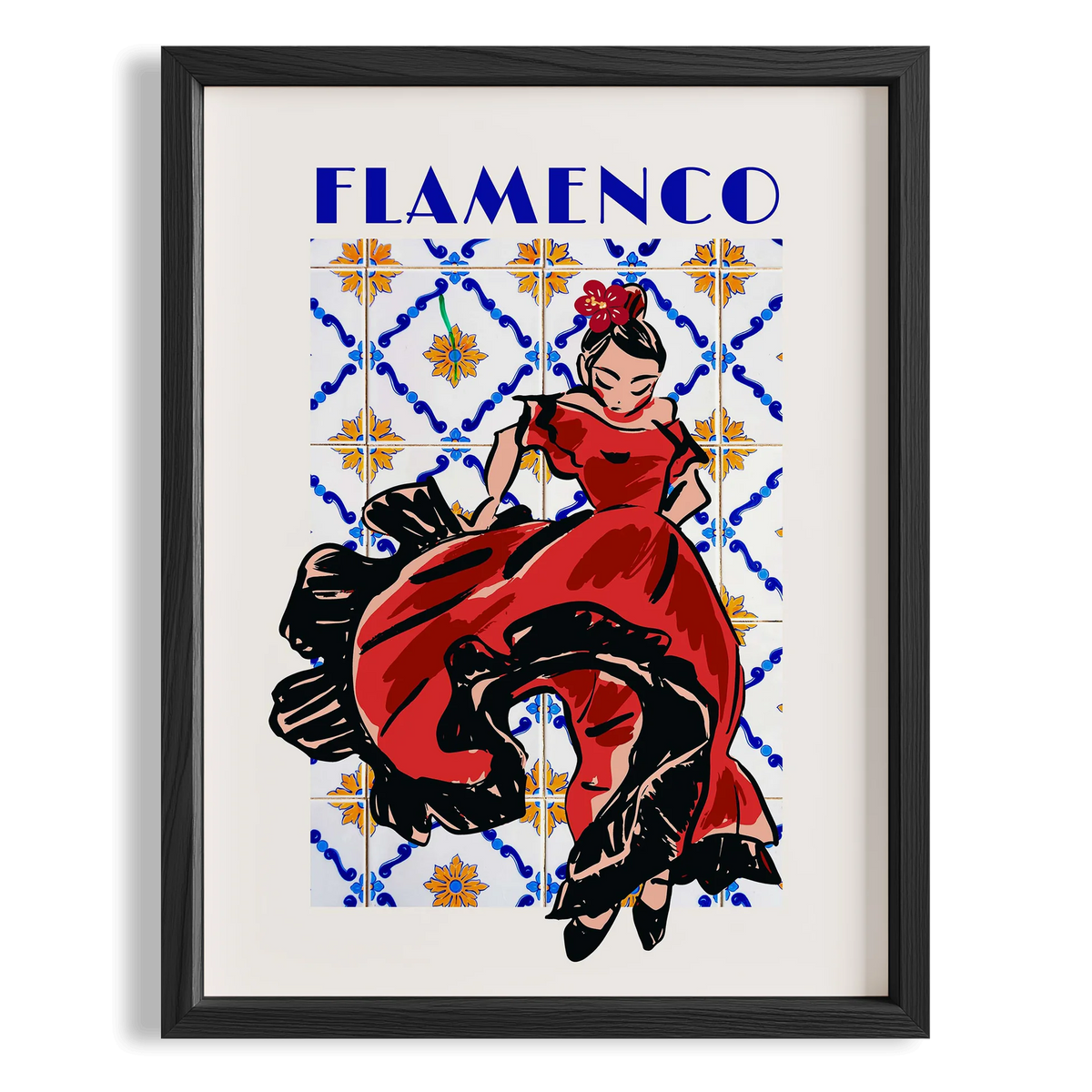 Flamenco Seramik Desen V Akdeniz İspanya Koleksiyonu Mutfak Duvar Tablosu II