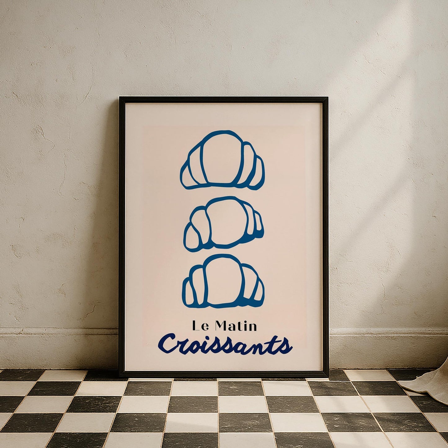Le Matin Croissants Fransız Kahvaltı Kültürü Mutfak Duvar Tablosu