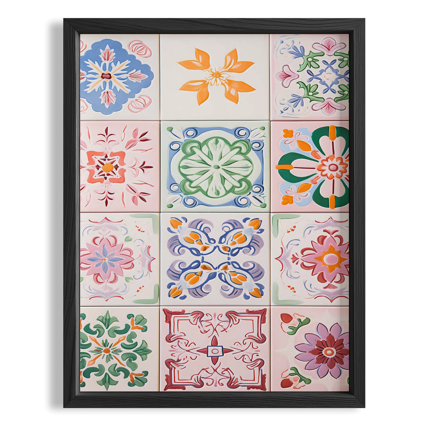 Akdeniz Seramik Deseni III Mutfak Duvar Tablosu