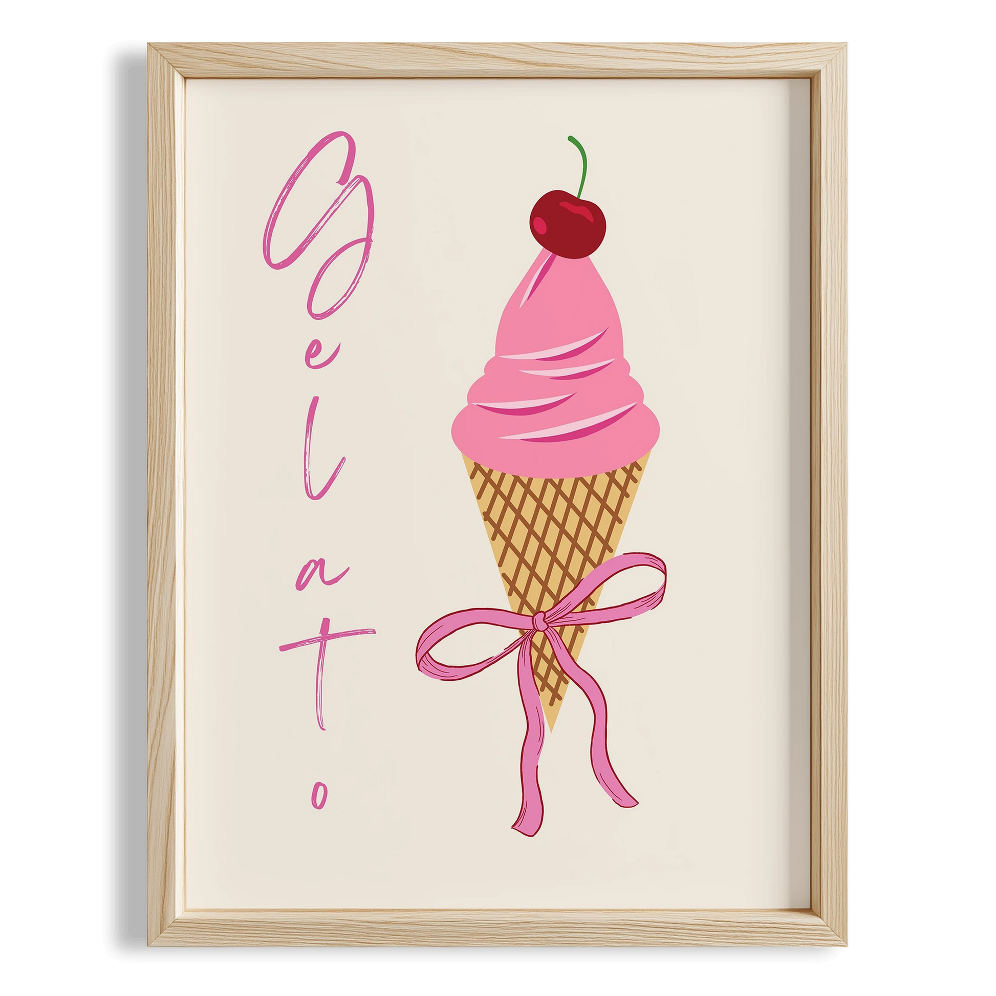 Gelato Minimal Dondurma İtalya Koleksiyonu Mutfak Duvar Tablosu