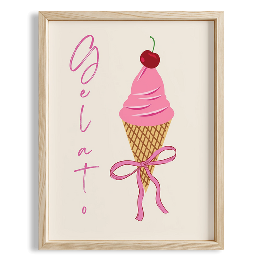 Gelato Minimal Dondurma İtalya Koleksiyonu Mutfak Duvar Tablosu