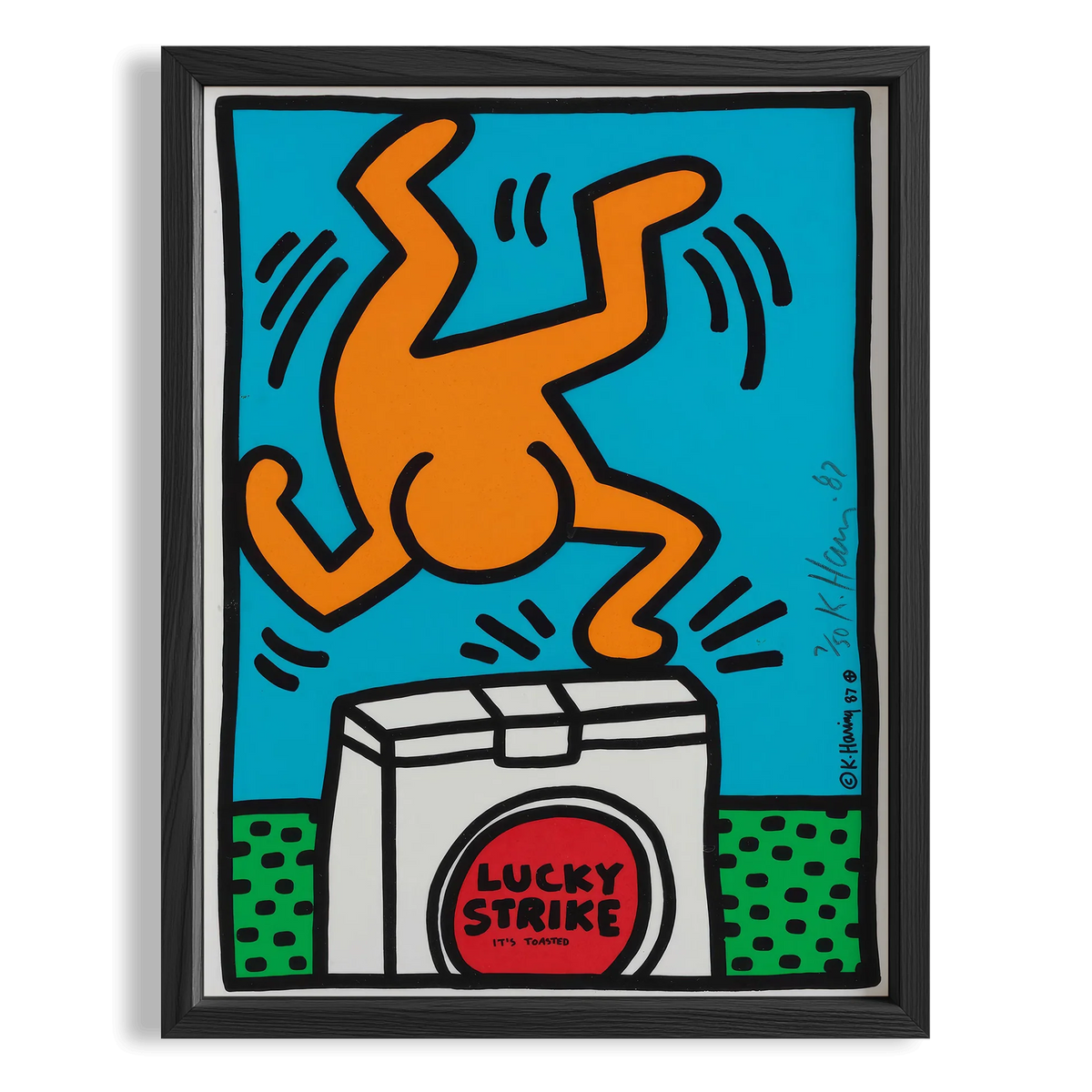 Enerjik Dans - Keith Haring Ahşap Duvar Tablosu