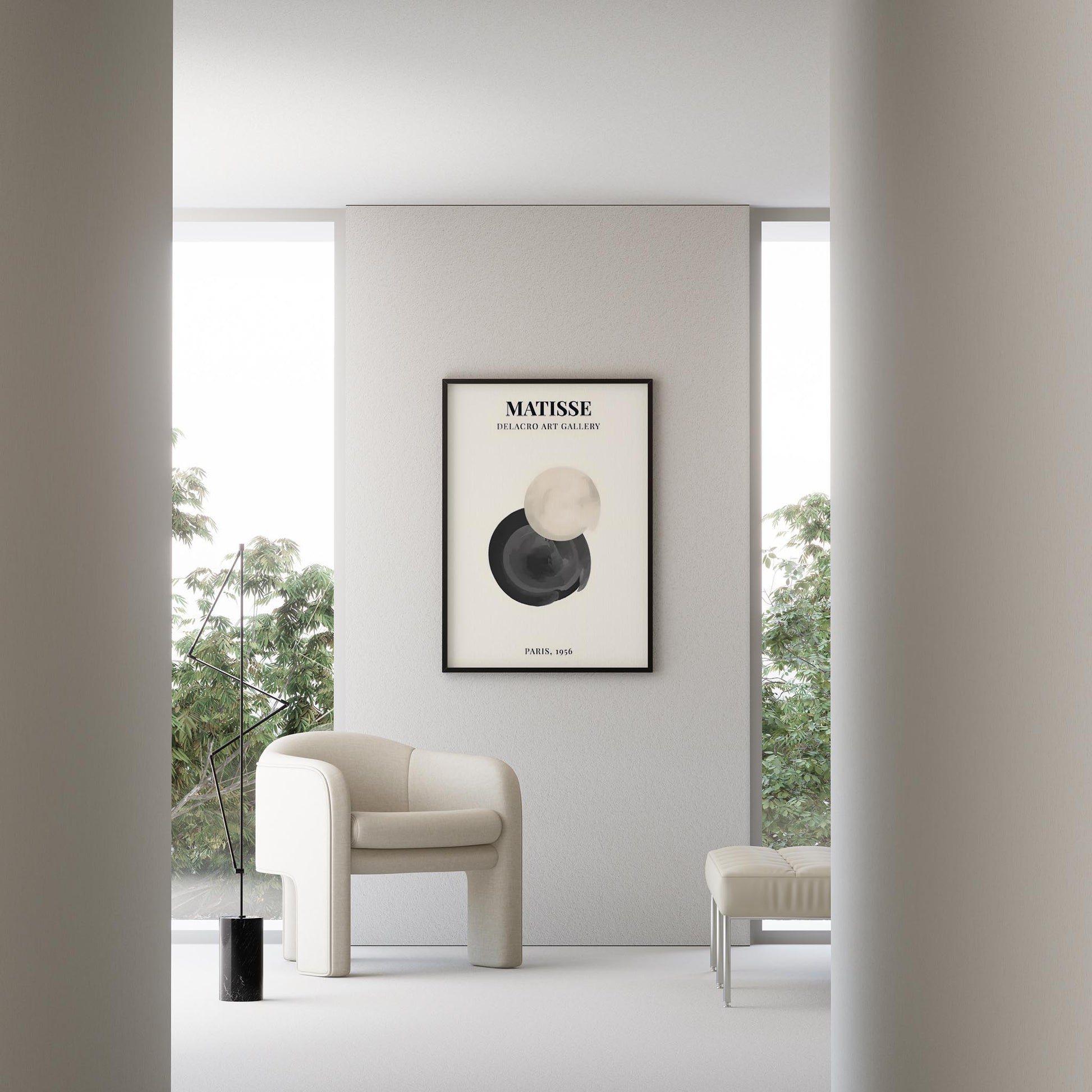 Matisse Kağıt Kesimleri Serisi Minimalist Soyut Sanat I Duvar Tablosu