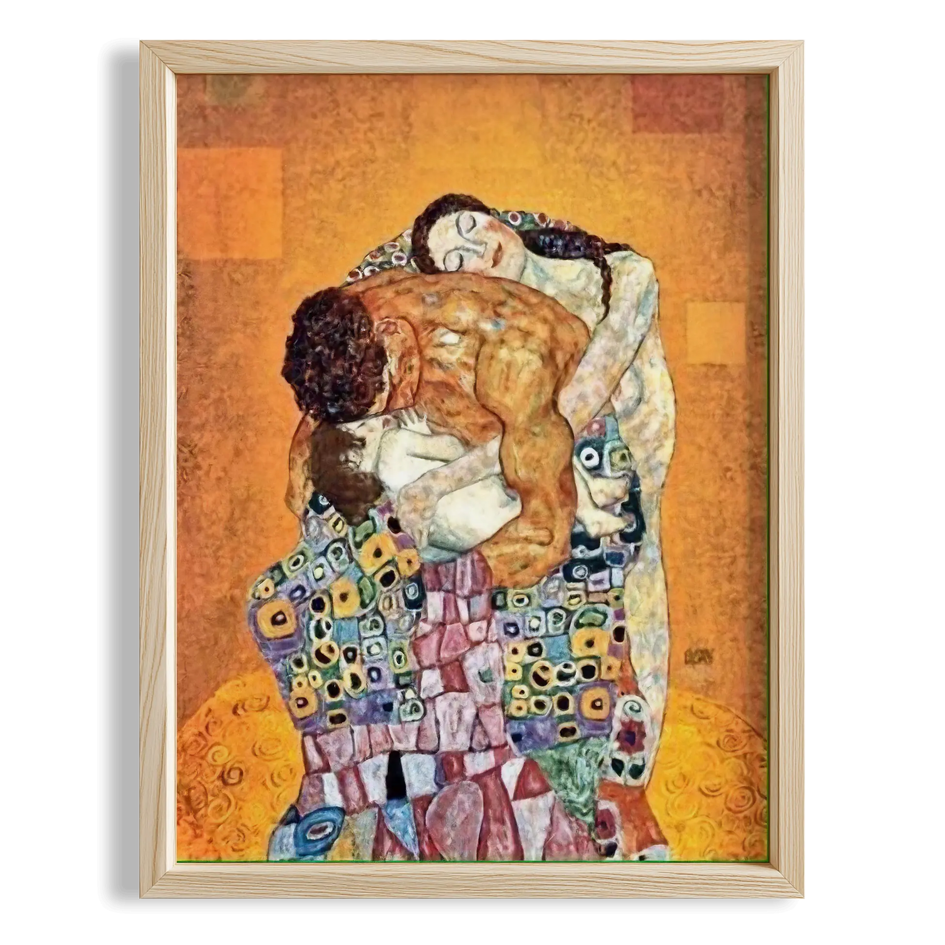 Anne ve Çocuk (Detay) - Gustav Klimt Ahşap Duvar Tablosu