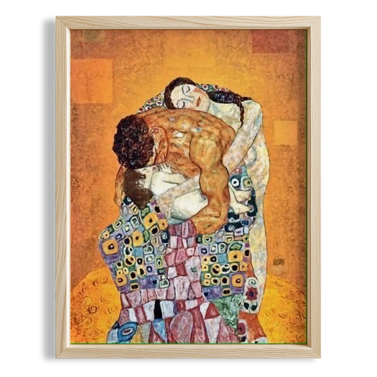 Anne ve Çocuk (Detay) - Gustav Klimt Ahşap Duvar Tablosu