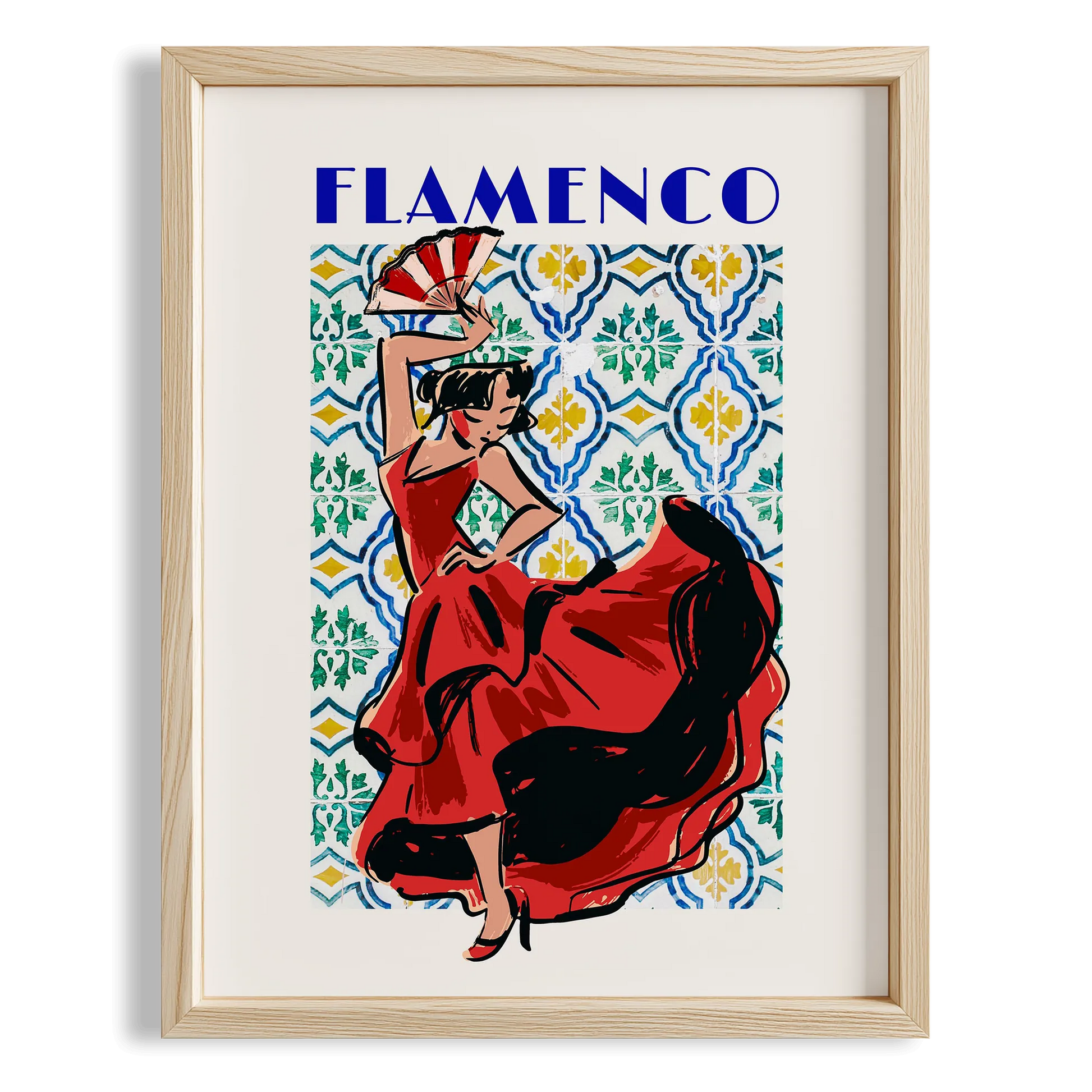 Flamenco Seramik Desen VII Akdeniz İspanya Koleksiyonu Mutfak Duvar Tablosu