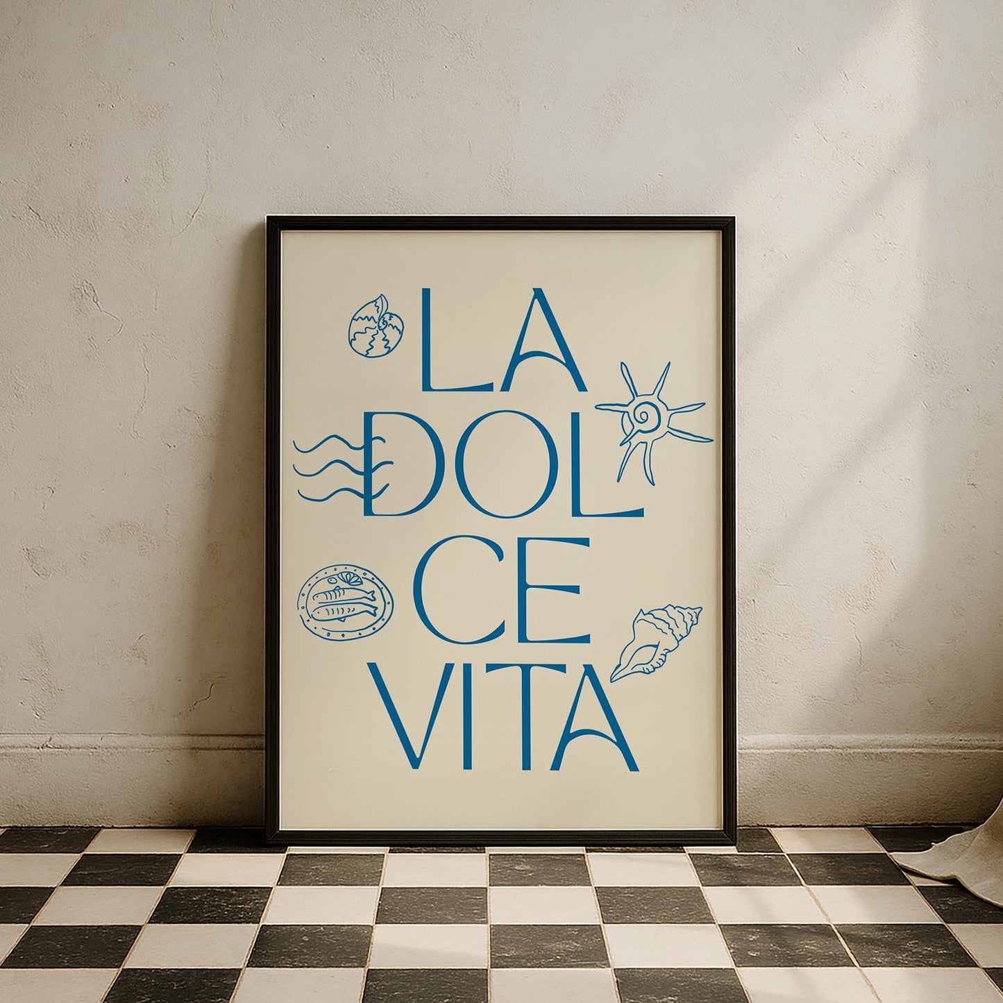La Dolce Vita İtalyanca Tipografi Mutfak Duvar Tablosu II