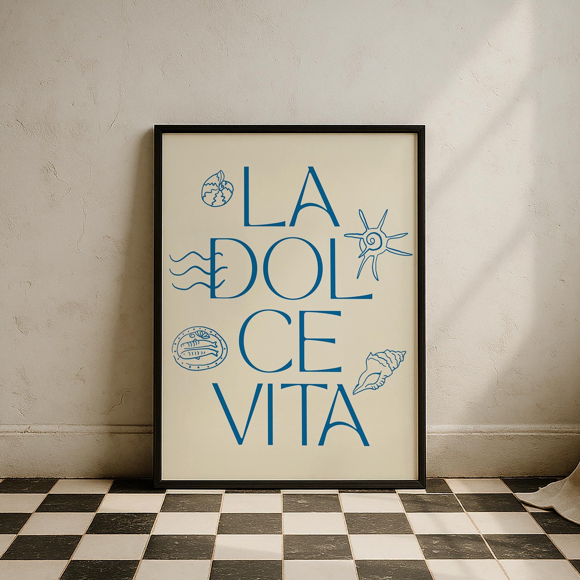 La Dolce Vita İtalyanca Tipografi Mutfak Duvar Tablosu II