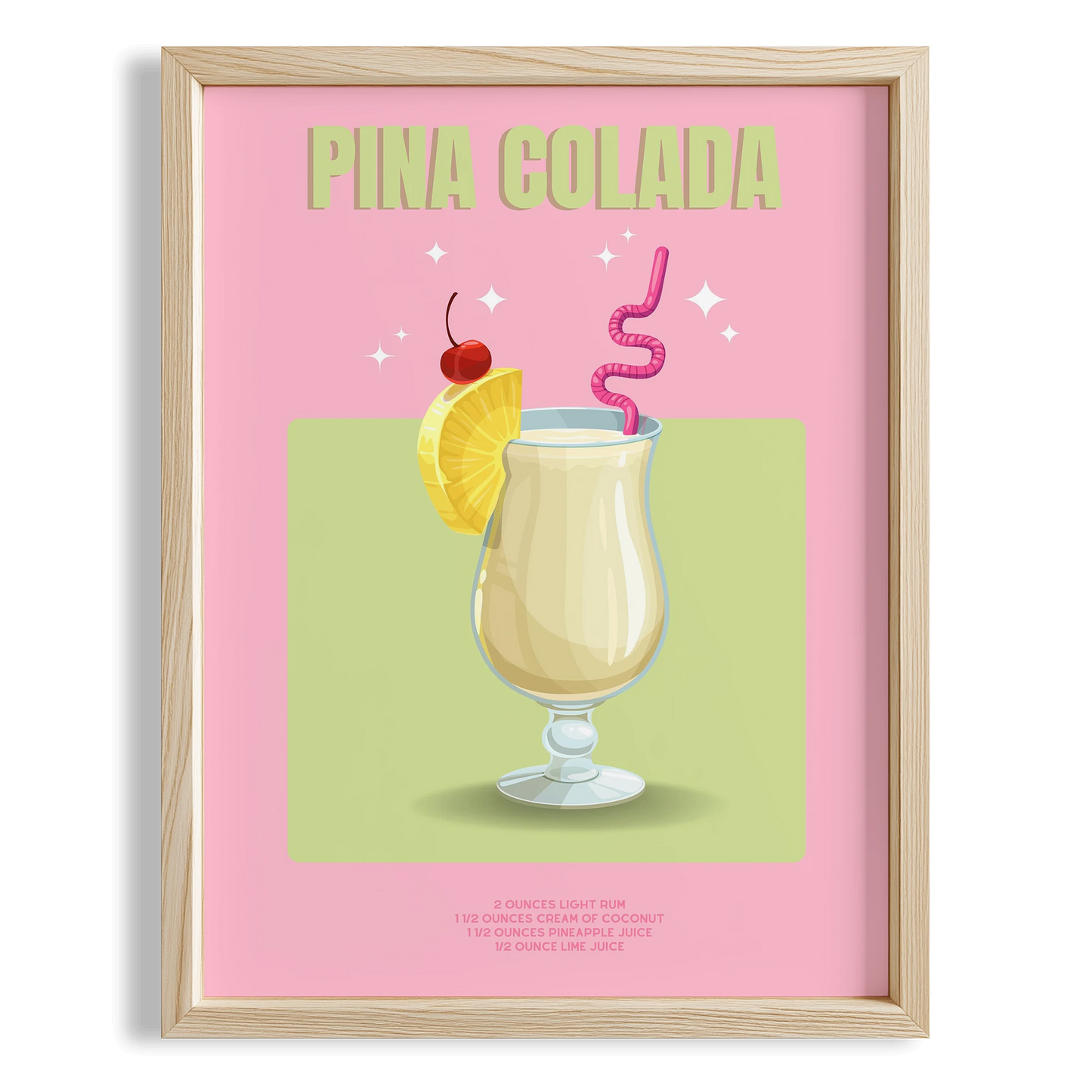Pina Colada Kokteyli Mutfak Duvar Tablosu