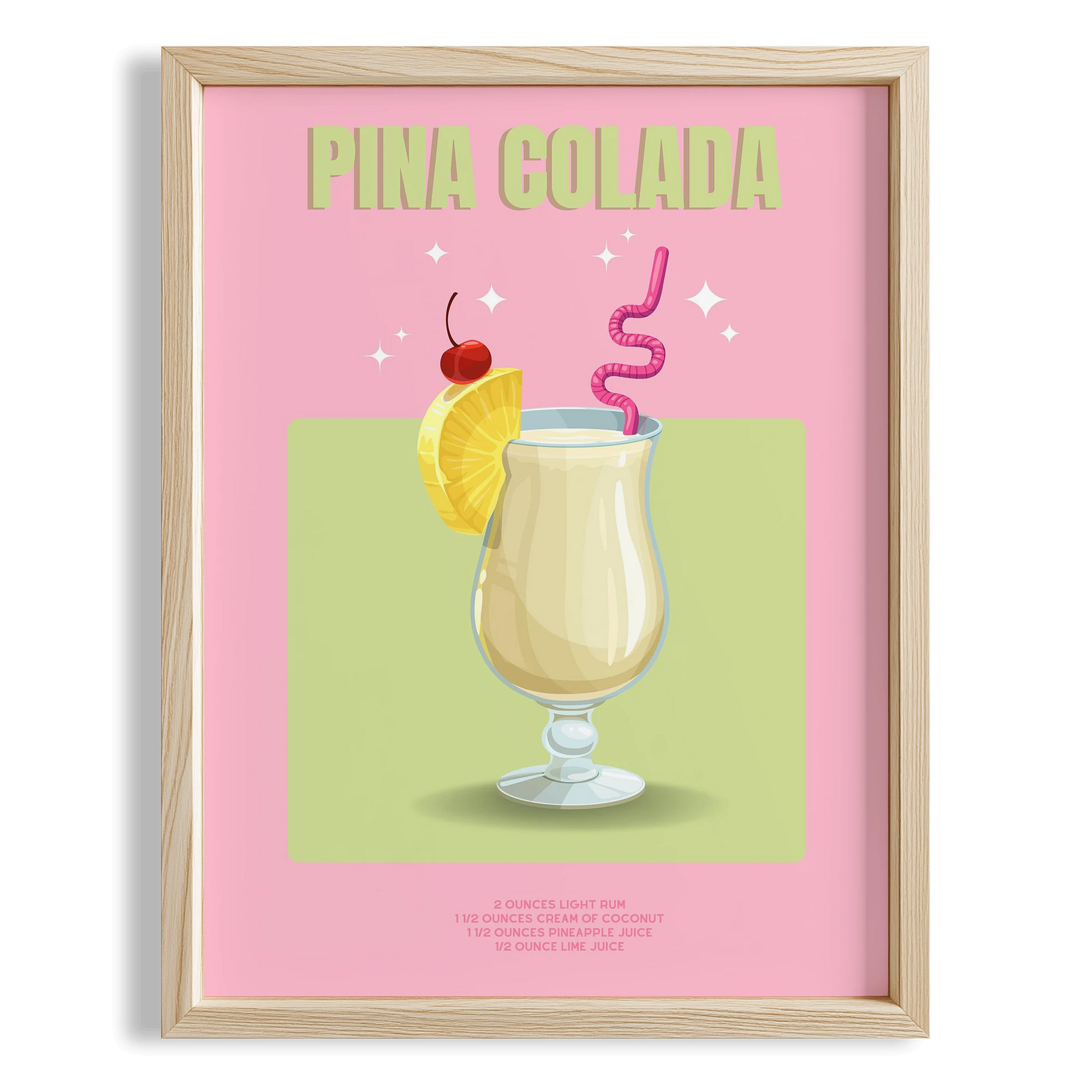 Pina Colada Kokteyli Mutfak Duvar Tablosu
