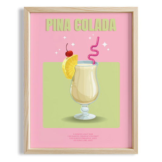 Pina Colada Kokteyli Mutfak Duvar Tablosu
