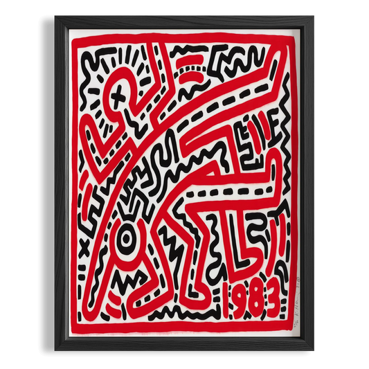 Koşan Figürler - Keith Haring Ahşap Duvar Tablosu