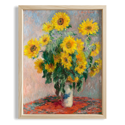 Ayçiçekleri - Claude Monet Ahşap Duvar Tablosu