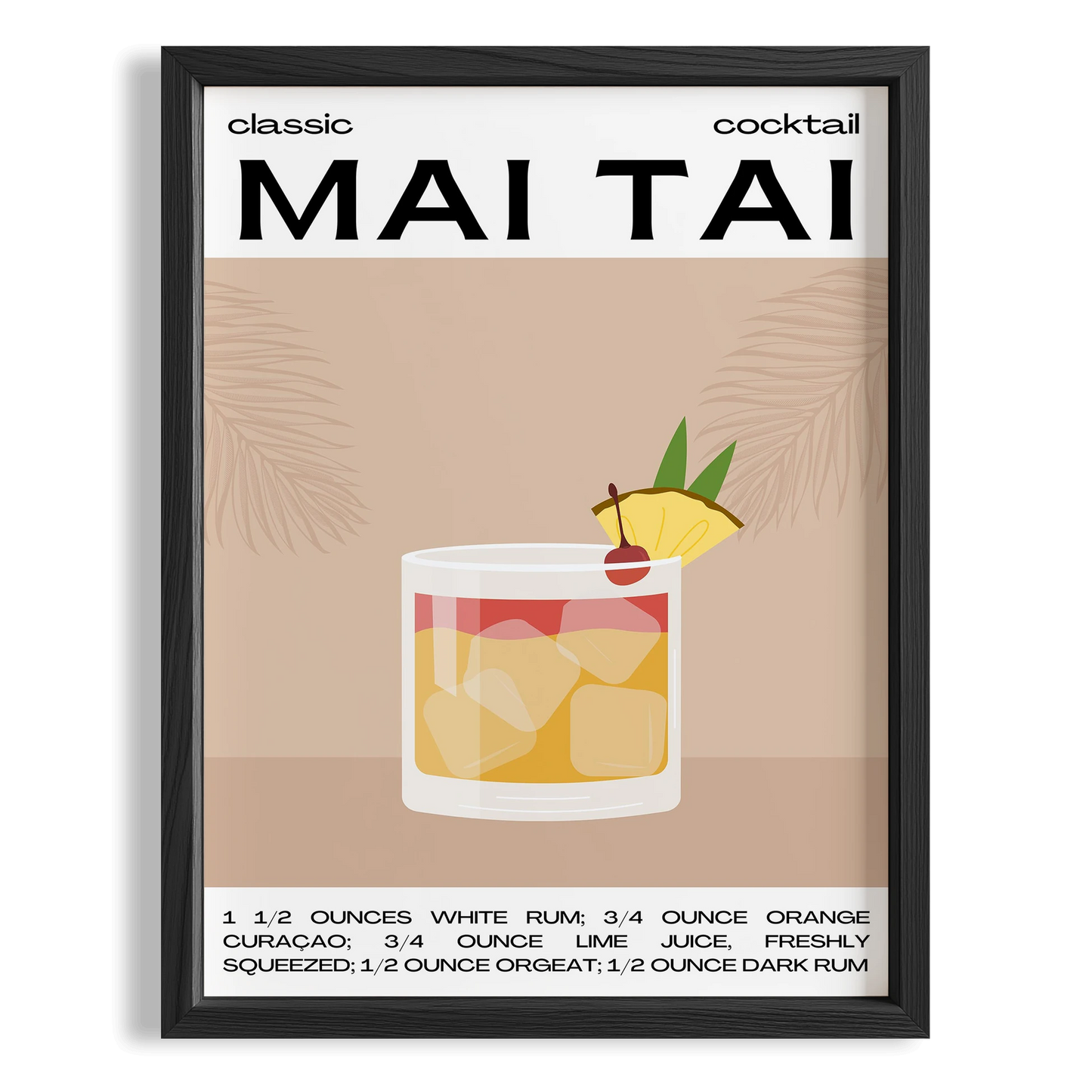 Mai Tai Kokteyl Tarifi Mutfak Duvar Tablosu