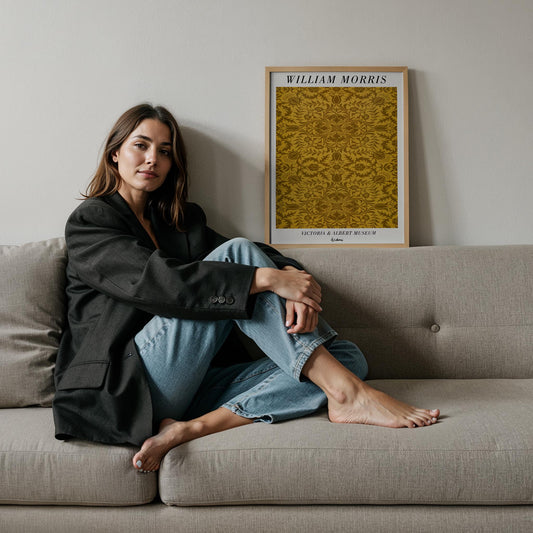 Altın Zambak - William Morris Ahşap Duvar Tablosu