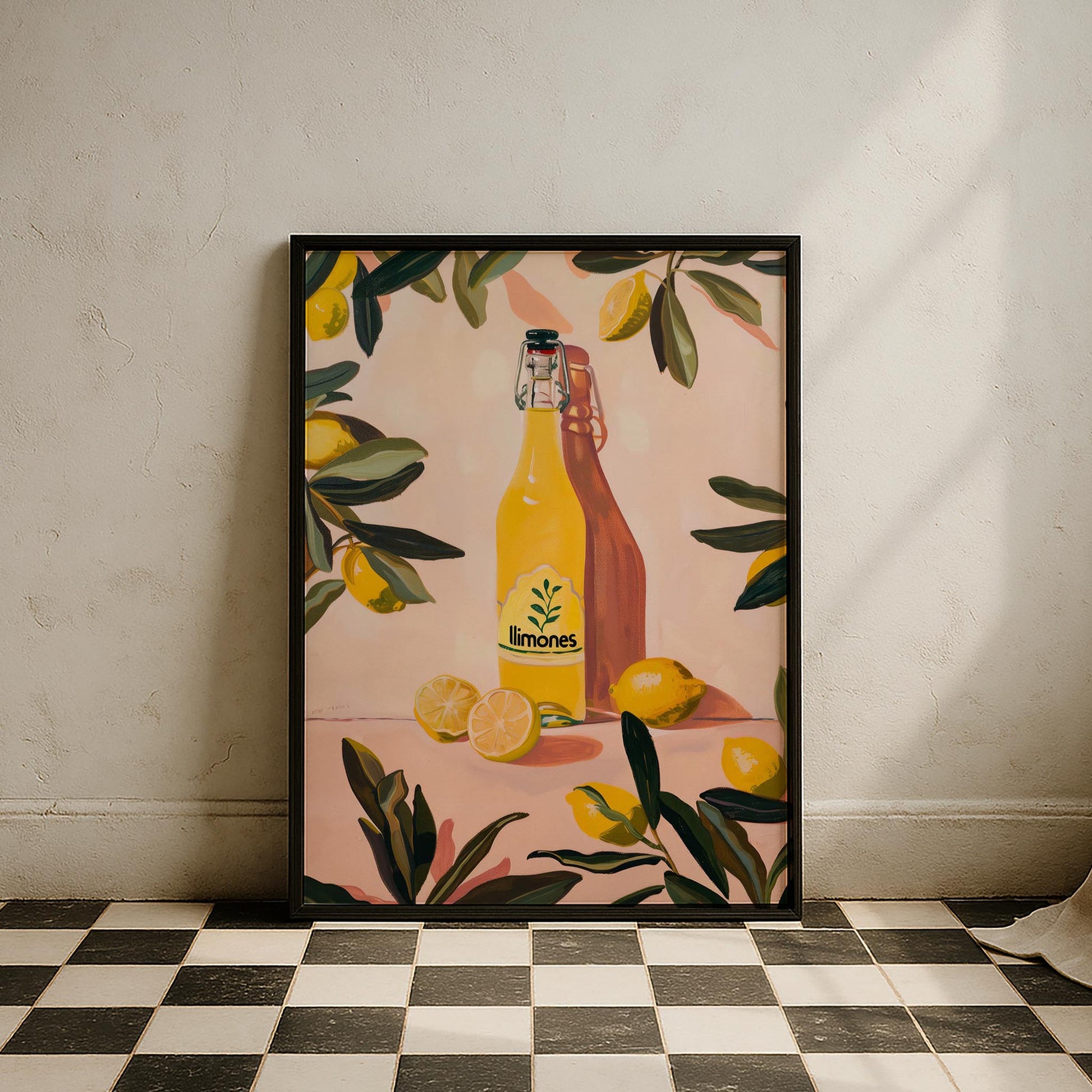 Limoncello Natürmort Akdeniz İtalya Koleksiyonu Mutfak Duvar Tablosu II