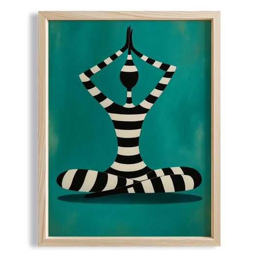 Yogacı Soyut Portre - Çizgili