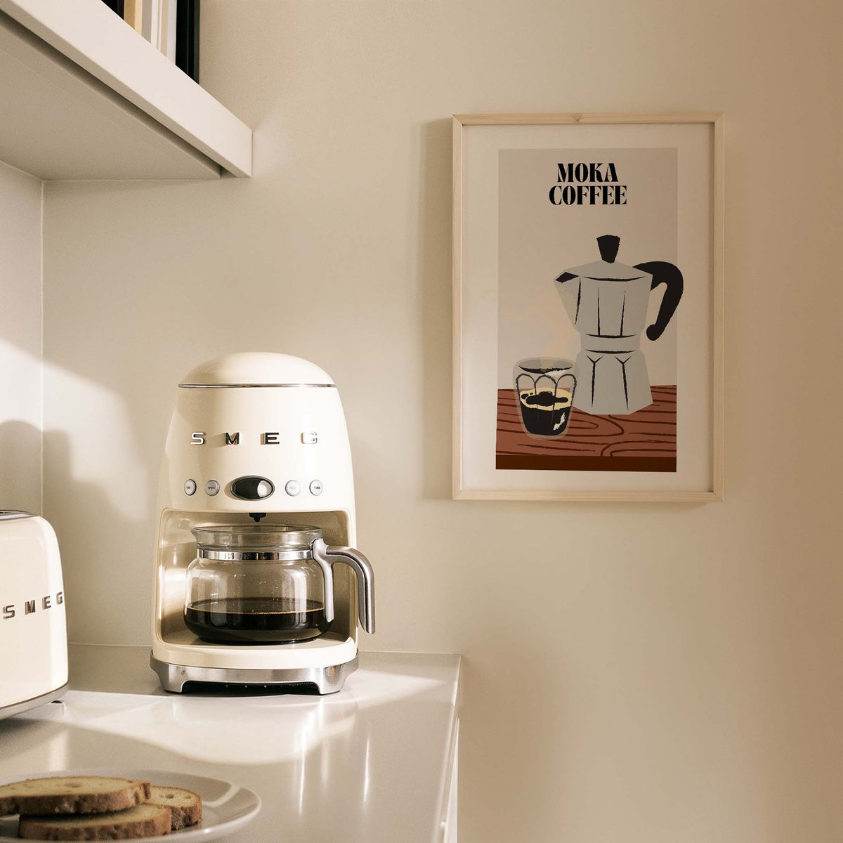 Moka Coffee Akdeniz İtalya Koleksiyonu Mutfak Duvar Tablosu