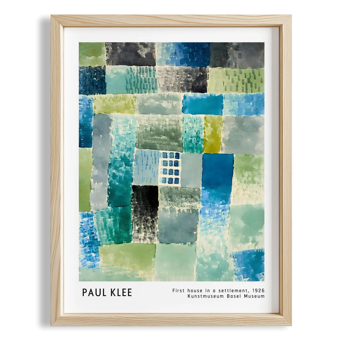 Paul Klee Yerleşimdeki İlk Ev 1926 Suluboya I Duvar Tablosu