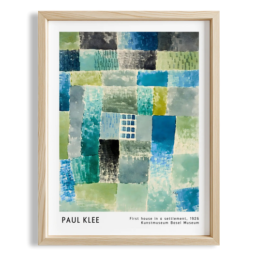 Paul Klee Yerleşimdeki İlk Ev 1926 Suluboya I Duvar Tablosu