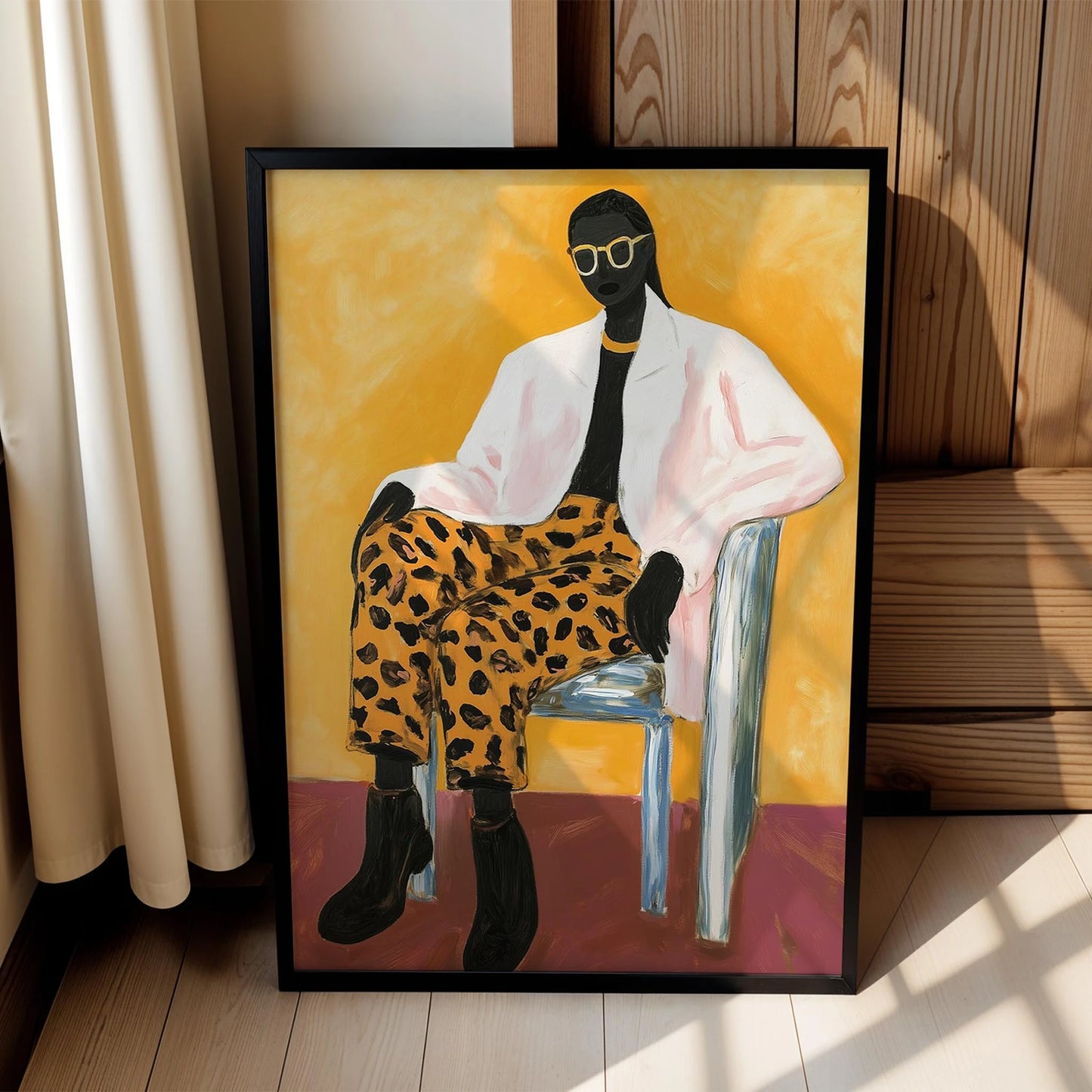 Kadın Portre XXXVII - Sarı Leopar Stil