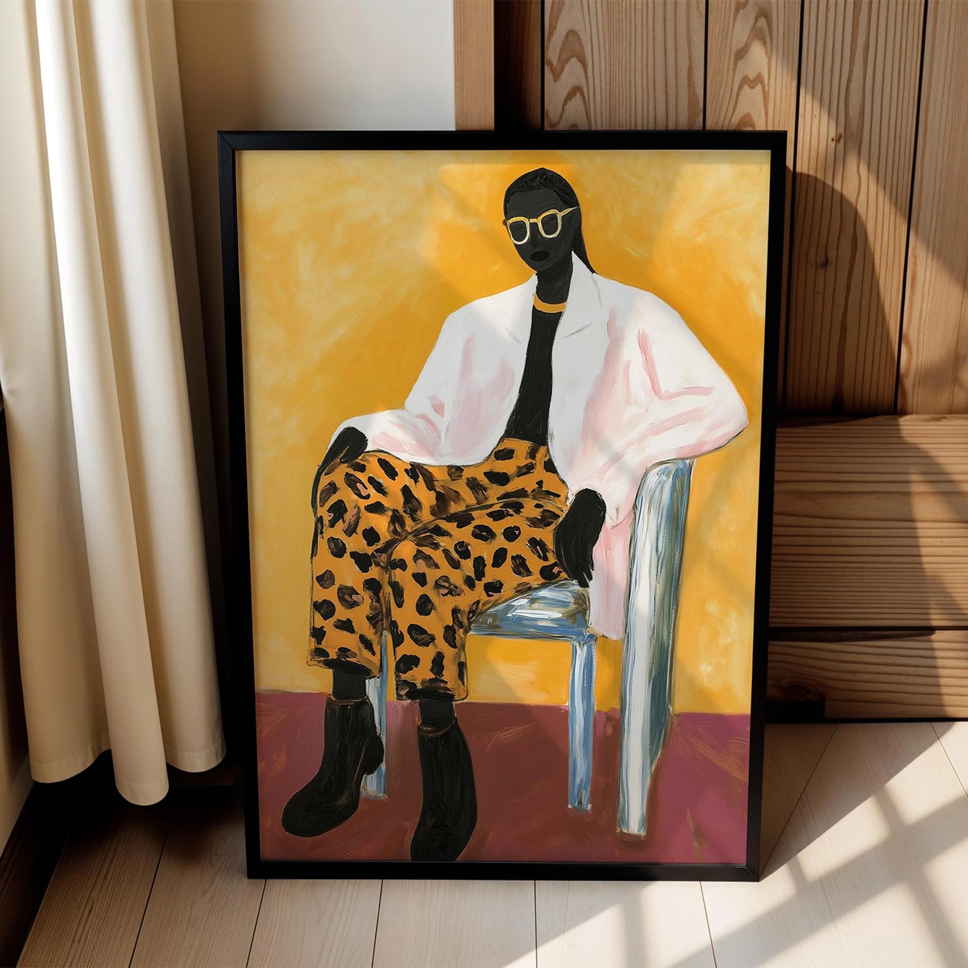 Kadın Portre XXXVII - Sarı Leopar Stil