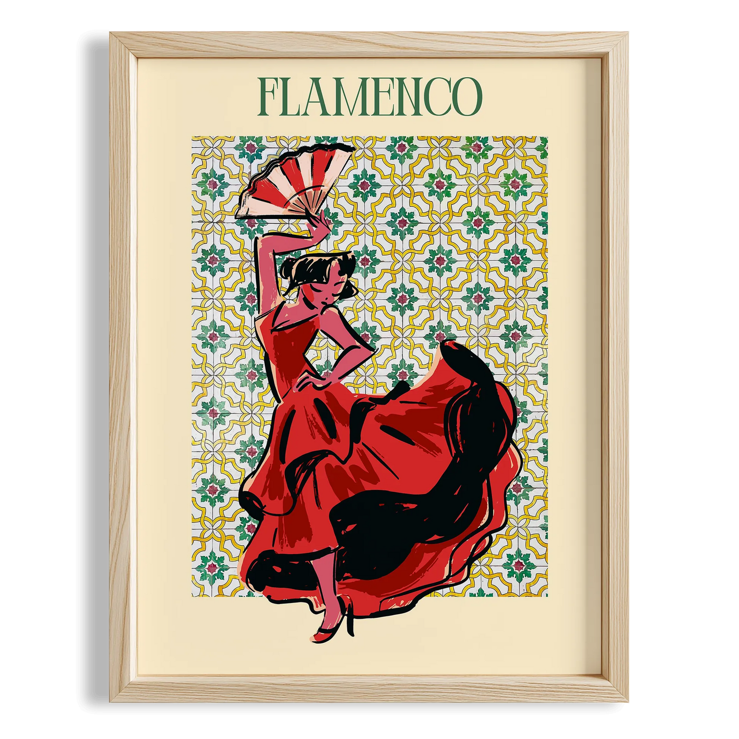 Flamenco Seramik Desen V Akdeniz İspanya Koleksiyonu Mutfak Duvar Tablosu