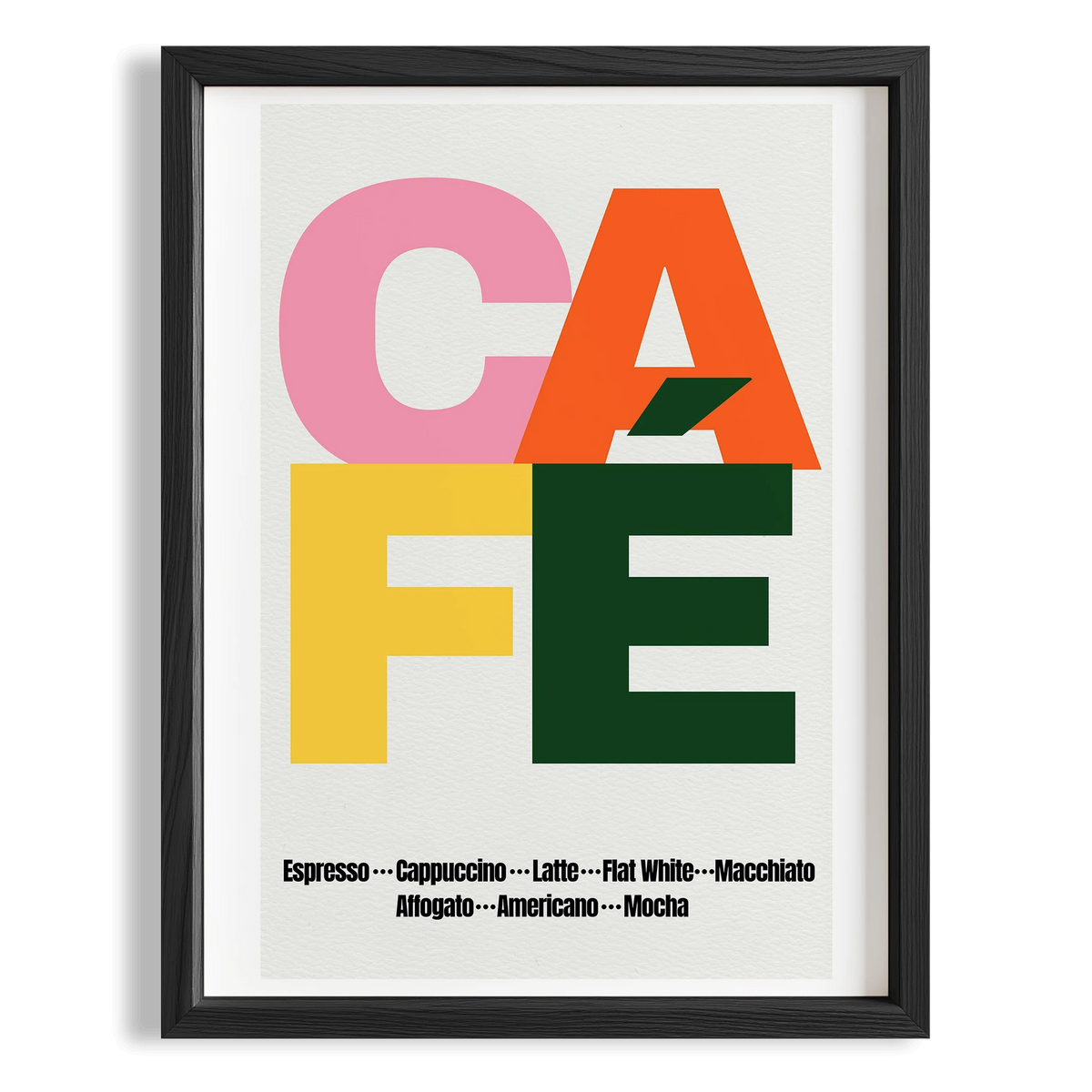 Cafe Tipografi Mutfak Duvar Tablosu