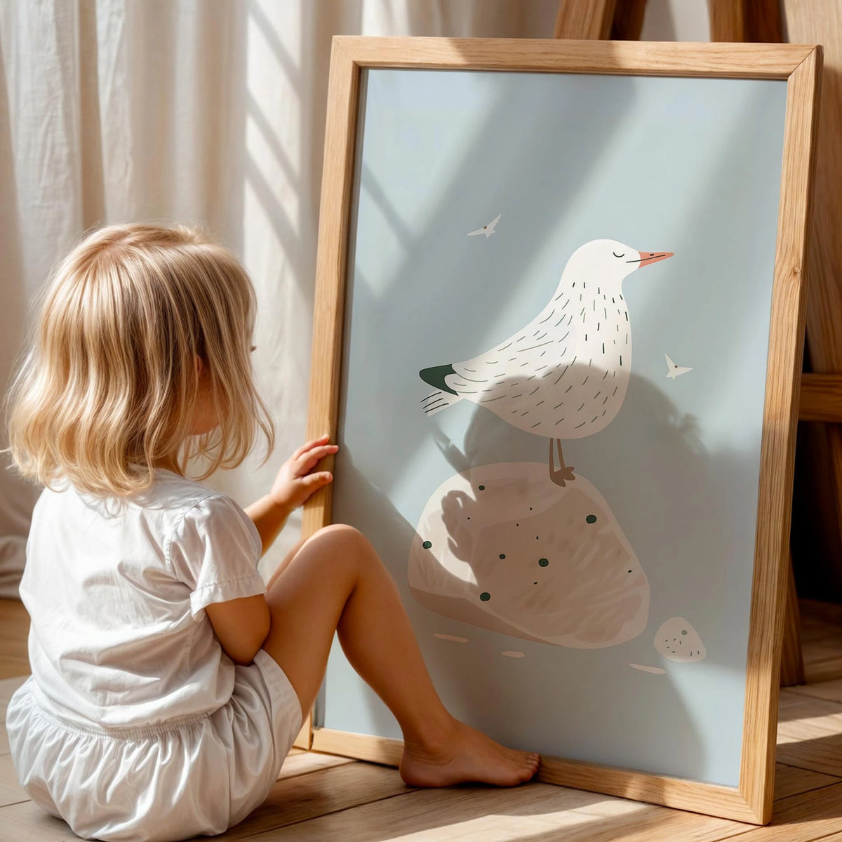 Muz Deseni Çizimi - Çocuk Odası Ahşap Tablo