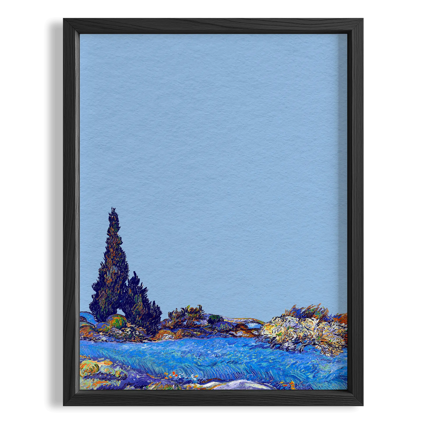 Mavi Manzara - Vincent Van Gogh Ahşap Duvar Tablosu