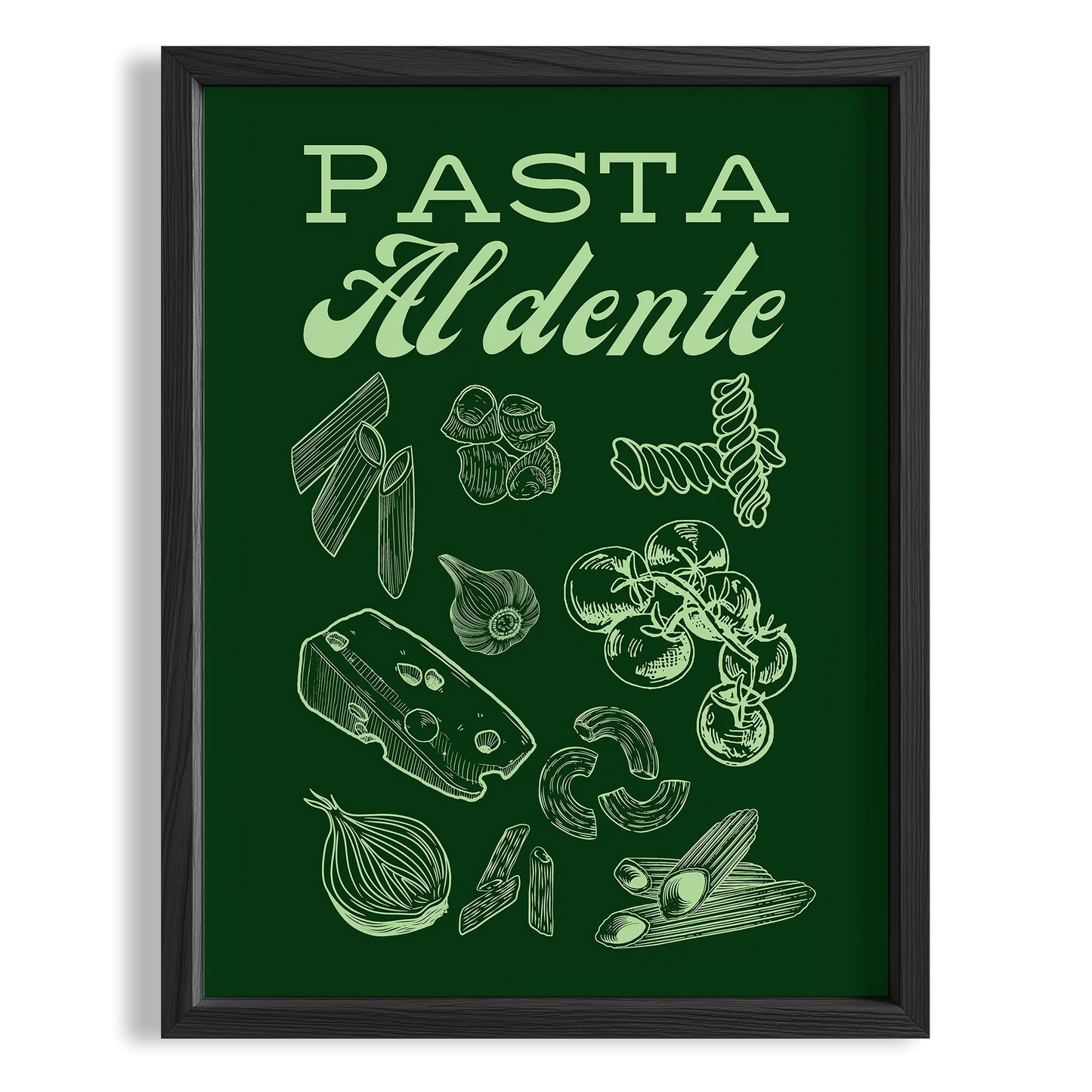 Pasta Al Dente Akdeniz İtalya Koleksiyonu Mutfak Duvar Tablosu