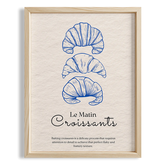 Le Matin Croissants Fransız Sabah Koleksiyonu Mutfak Duvar Tablosu