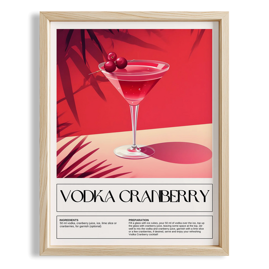 Vodka Cranberry Kokteyl Tarifi Mutfak Duvar Tablosu
