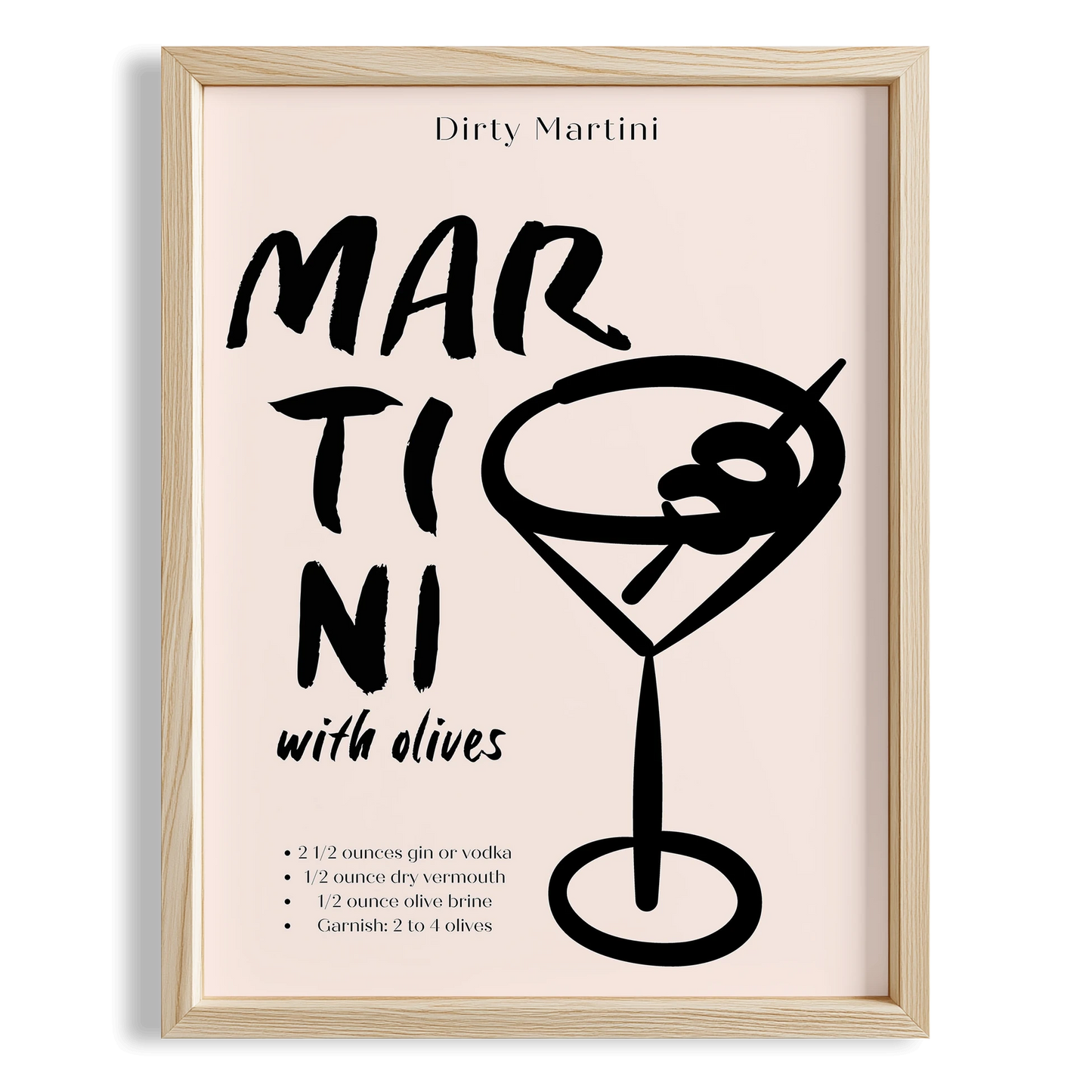 Martini Kokteyller Mutfak Duvar Tablosu II