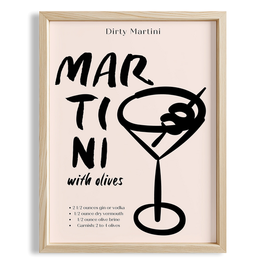 Martini Kokteyller Mutfak Duvar Tablosu II