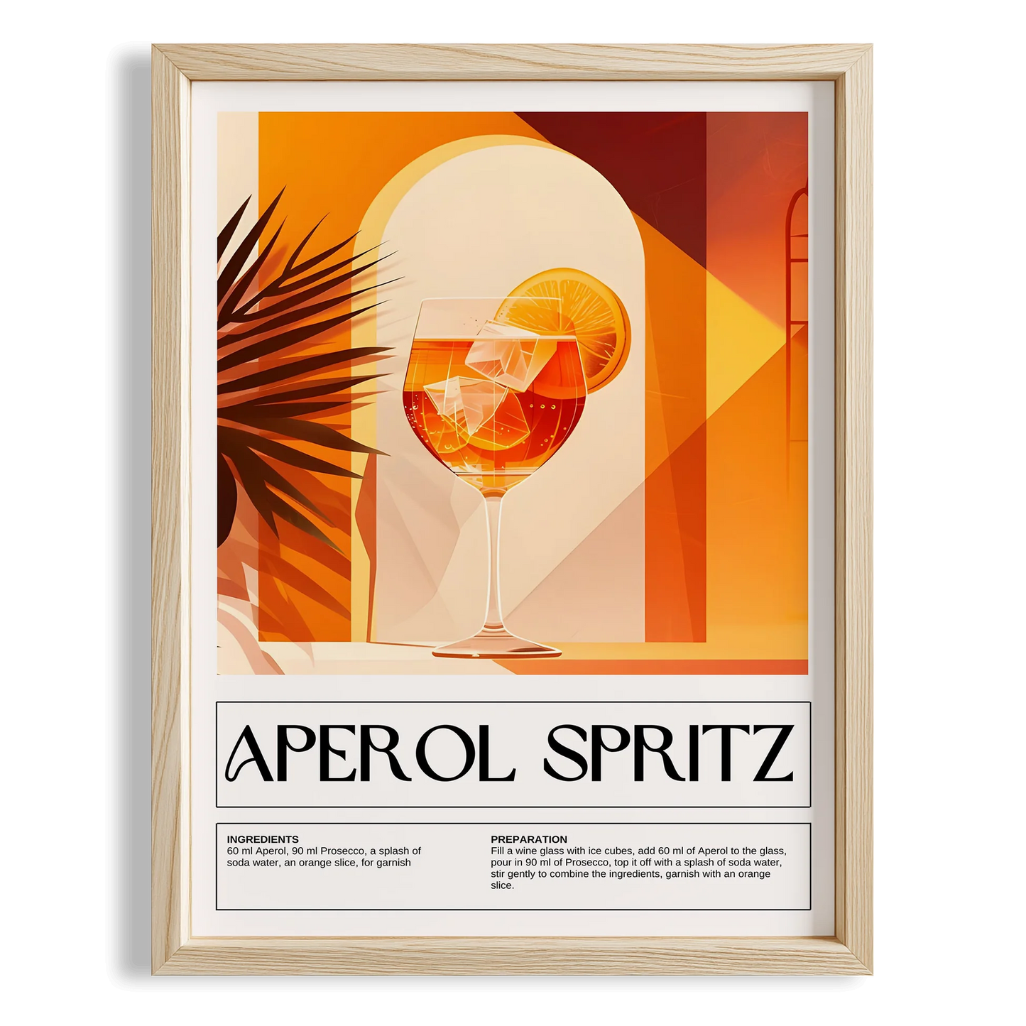 Aperol Spritz Kokteyl Tarifi Mutfak Duvar Tablosu