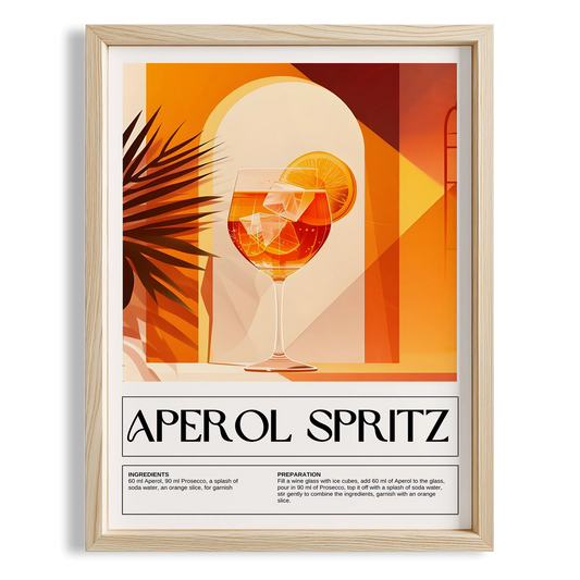 Aperol Spritz Kokteyl Tarifi Mutfak Duvar Tablosu
